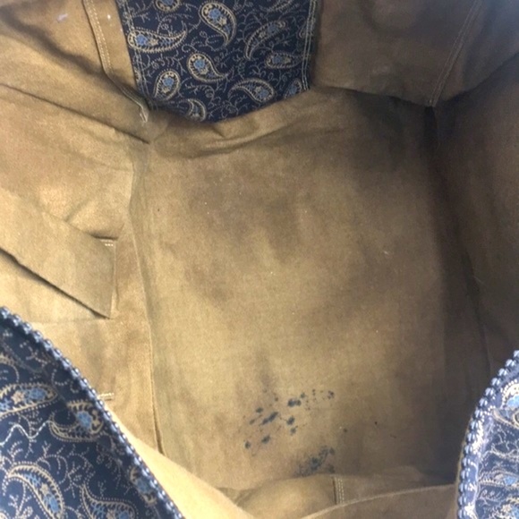 Boho 👜 Black Paisley Fabric Shoulder Bag - Picture 5 of 6